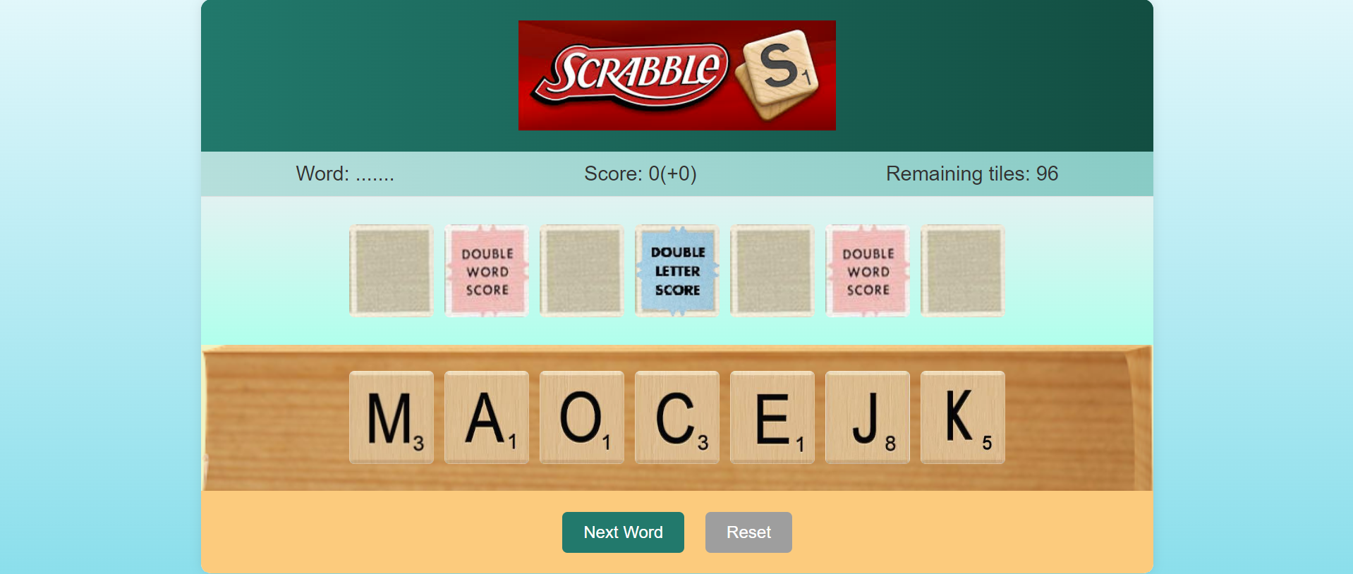 Scrabble Game
